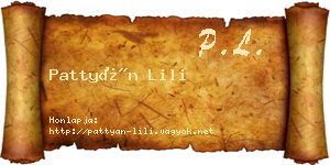Pattyán Lili névjegykártya