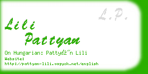 lili pattyan business card
